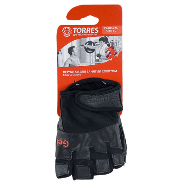 Перчатки для занятий спортом TORRES PL6049XL размер XL черные 00006064